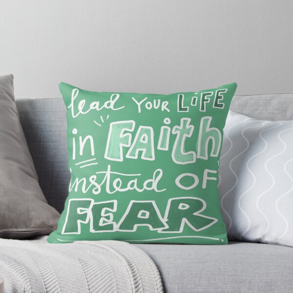 Item preview, Lead Your Life in Faith Instead of Fear: positivity quote design designed and sold by Hannah's  Doodles.
