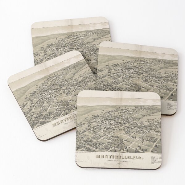 Item preview, Bird's Eye View of Monticello, Florida (1885) designed and sold by allhistory.