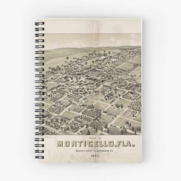 Item preview, Bird's Eye View of Monticello, Florida (1885) designed and sold by allhistory.
