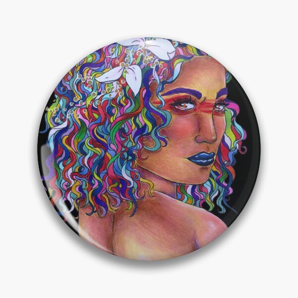 Item preview, The Rainbow Girl with White Flowers designed and sold by AvalonUnmuzzled.