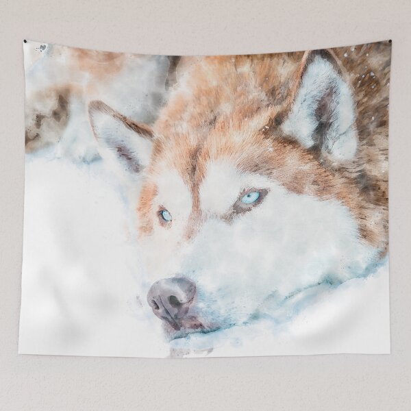 Item preview, Red Husky Watercolor Image  designed and sold by Typeglyphs.