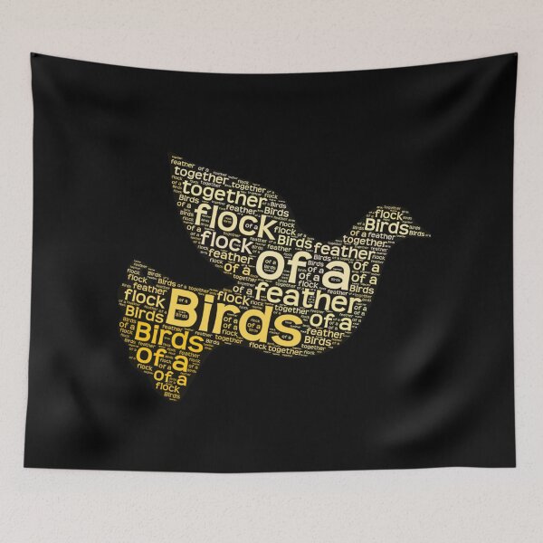 Item preview, Birds of a feather flock together, word art designed and sold by ichourshop.