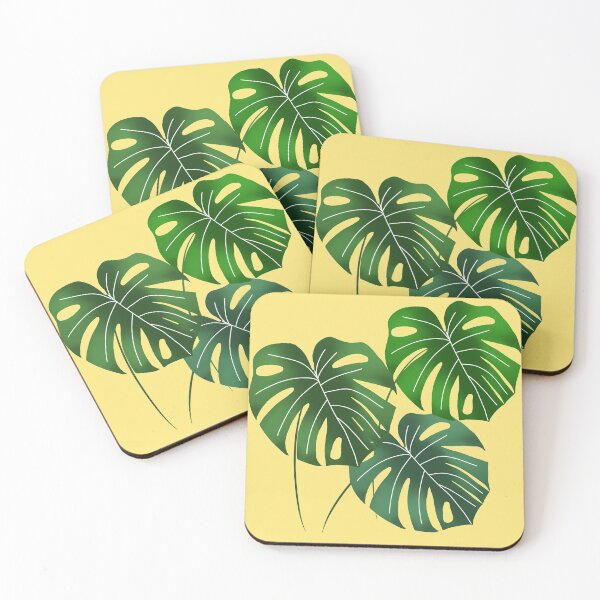Item preview, Monstera leaves on yellow designed and sold by Juliana  Costa.
