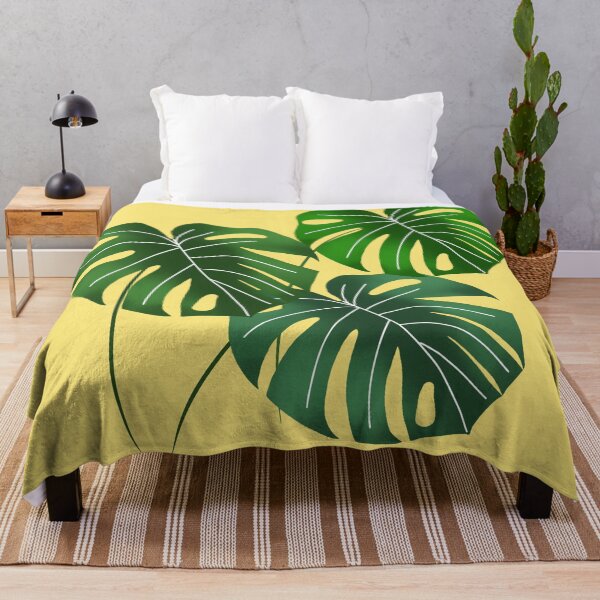 Item preview, Monstera leaves on yellow designed and sold by Juliana Costa.