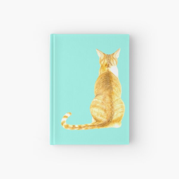 Ginger Cat watercolor painting Hardcover Journal