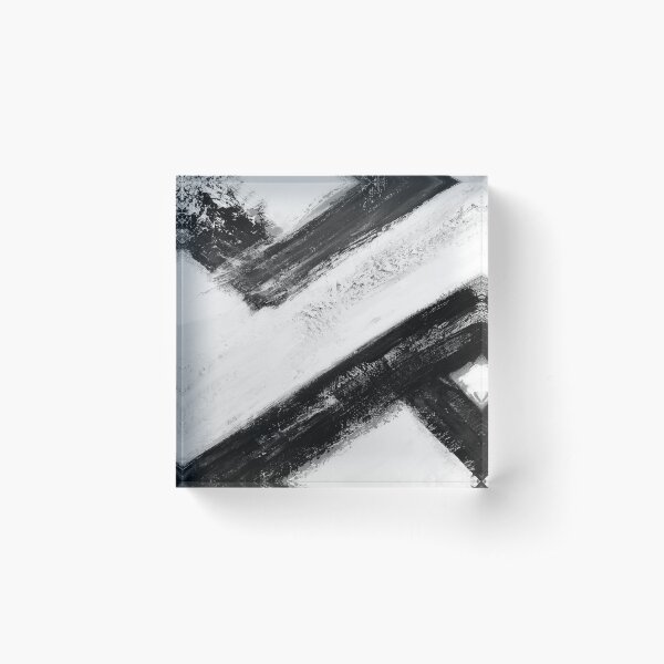 Item preview, Abstract lines black, grey and white painting designed and sold by Marilena Strambu.