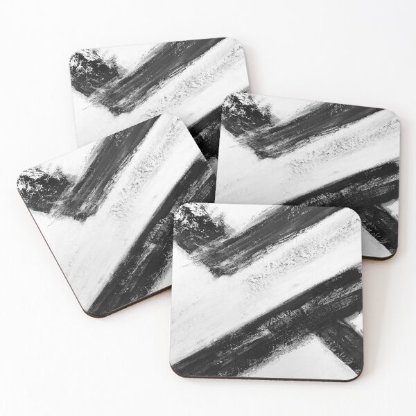 Item preview, Abstract lines black, grey and white painting designed and sold by Marilena Strambu.