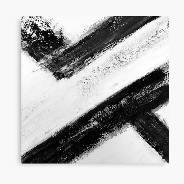 Item preview, Abstract lines black, grey and white painting designed and sold by Marilena Strambu.