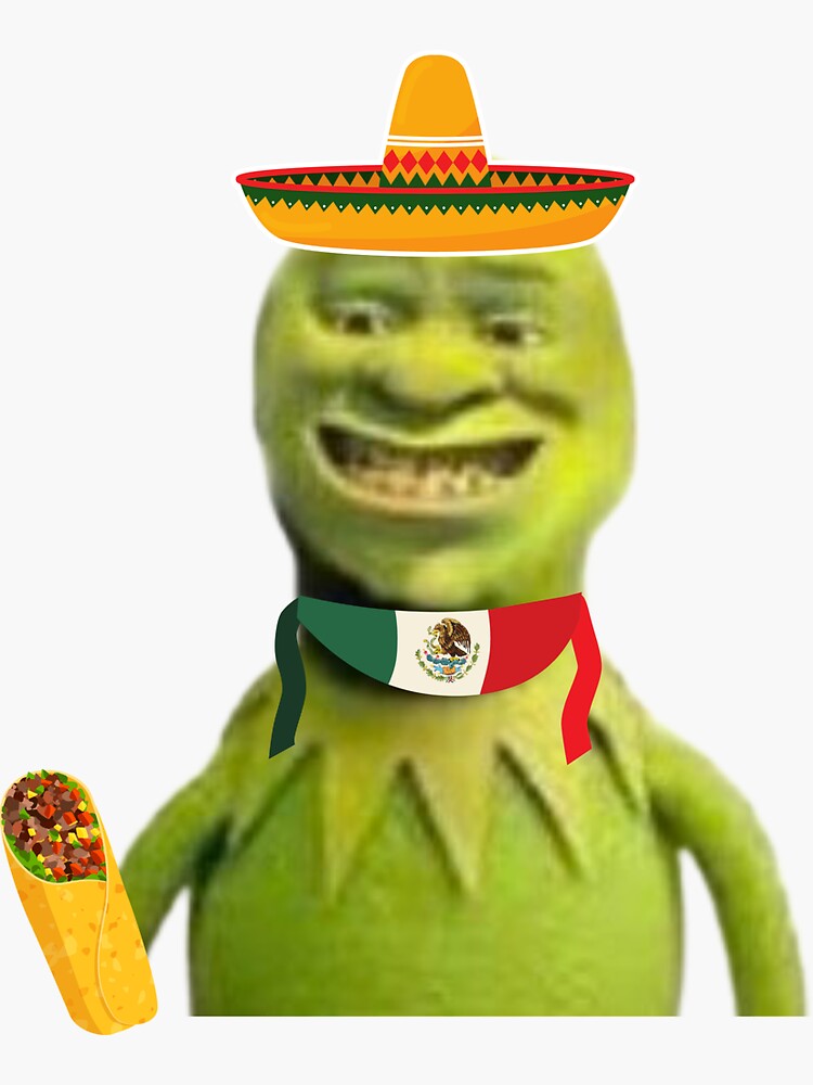 "Mexican Shrek " Sticker for Sale by krausetrades Redbubble