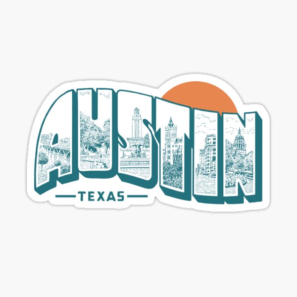 Vintage Austin Texas Sticker
