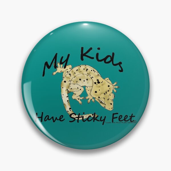 Item preview, My Kids Have Sticky Feet Cream Dalmation Crested Gecko designed and sold by TinkerandBone.