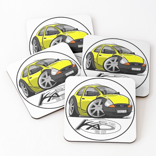 Item preview, Ford Ka caricature yellow designed and sold by car2oonz.