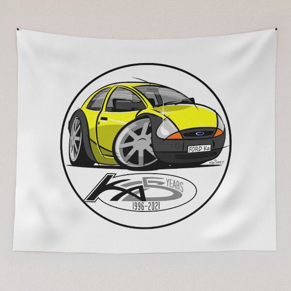 Item preview, Ford Ka caricature yellow designed and sold by car2oonz.