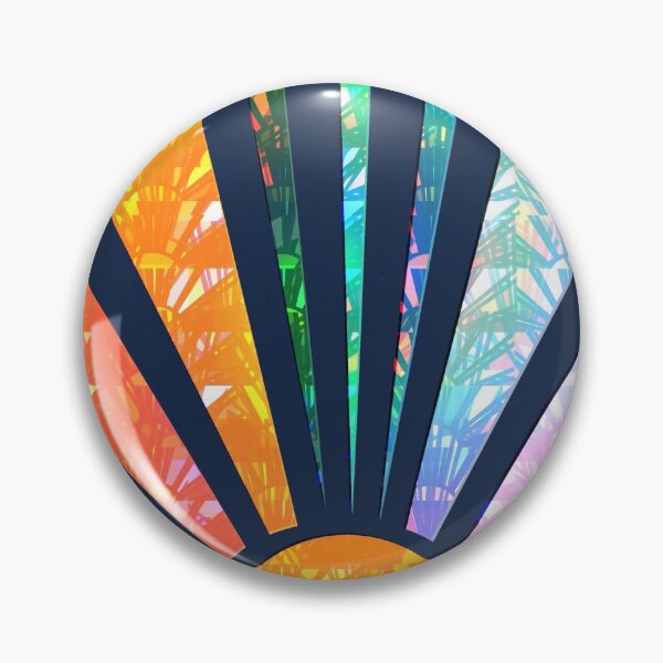 Item preview, Sparkle Shimmer Geometric Rainbow Sunshine Sunrise Boho Vintage Sunrays Rising Sun designed and sold by Timeforplay.