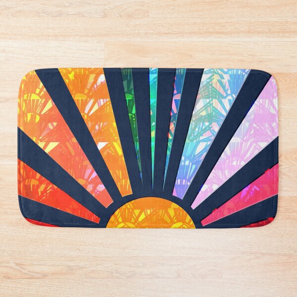 Item preview, Sparkle Shimmer Geometric Rainbow Sunshine Sunrise Boho Vintage Sunrays Rising Sun designed and sold by Timeforplay.