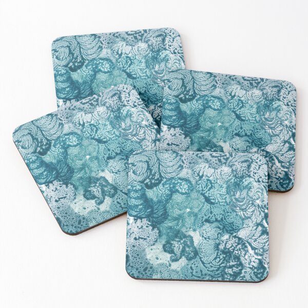 Item preview, turquoise waves designed and sold by Zohreh Designs.