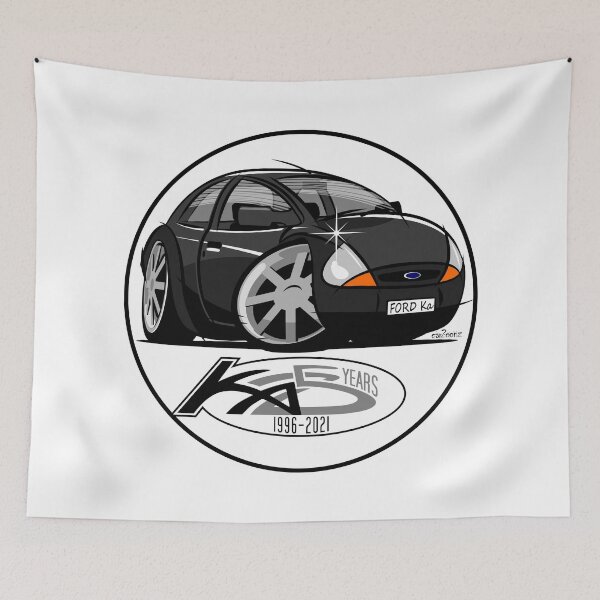Item preview, Ford Ka caricature black designed and sold by car2oonz.