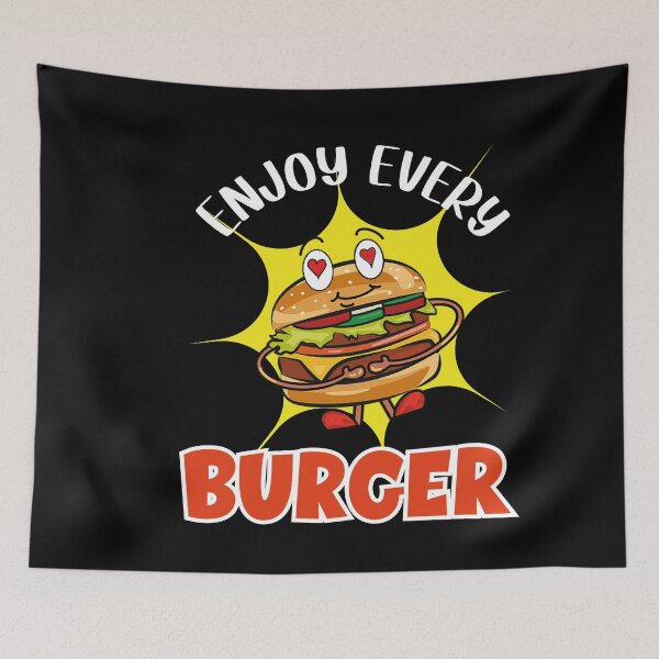 Item preview, Enjoy Every Burger designed and sold by orangeblue21.