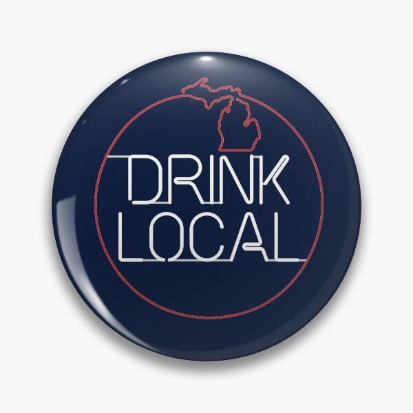 Item preview, Drink Local Neon Michigan Sign designed and sold by screaminggoat.