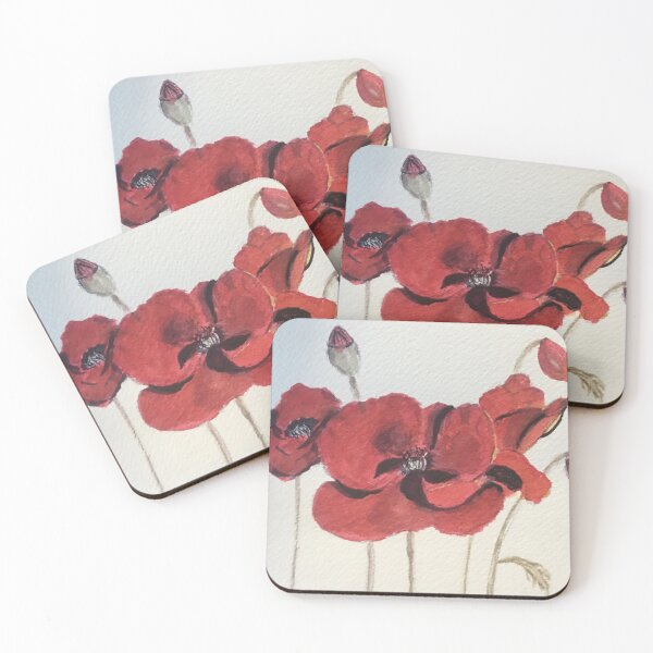 Item preview, Red flowers designed and sold by Tola Eley.