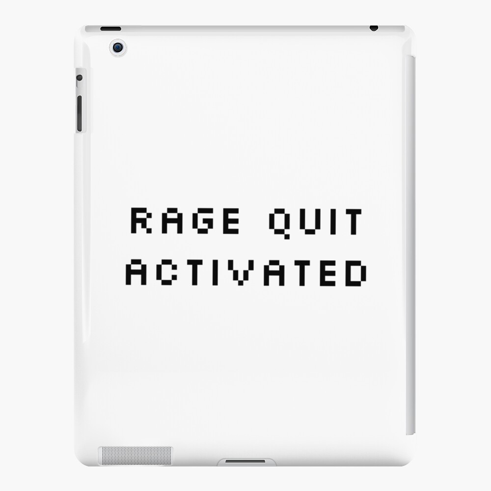 Rage Quitters Anonymous Gamer White Text | iPad Case & Skin