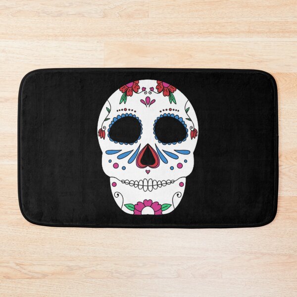 Item preview, Dia de los muertos Candy Skull with colorful designs  designed and sold by Mona Tahan.