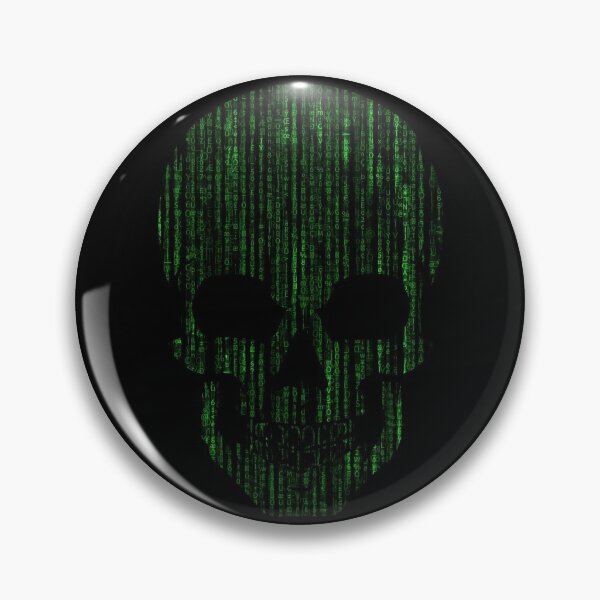 Item preview, Skull Head Matrix Green Binary Code Secret Password Pattern designed and sold by Shop signer.