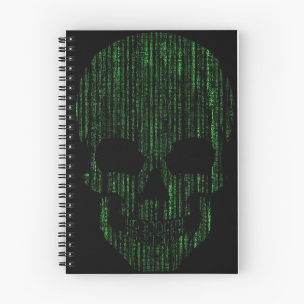 Item preview, Skull Head Matrix Green Binary Code Secret Password Pattern designed and sold by Shop signer.