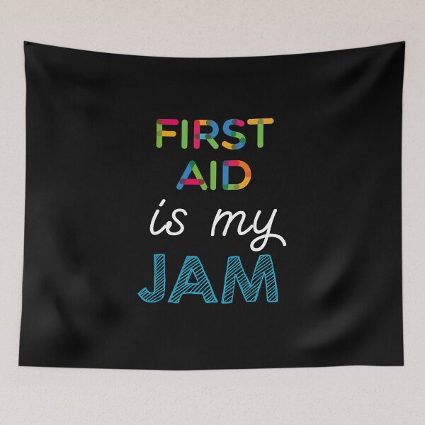 Item preview, First Aid is my Jam. Funny First Aid Design designed and sold by Custom365.
