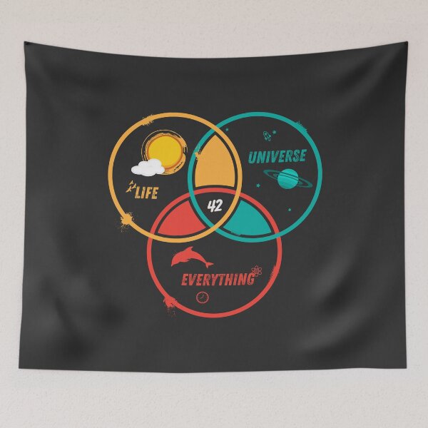 Item preview, Funny 42 Is the Answer Life The Universe Everything Scifi Design designed and sold by HighBrowTees.