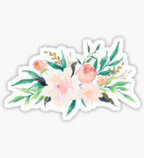 Aquarell Blumen Sommer Pastell Sticker