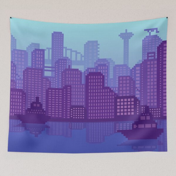 Item preview, Ocean Pixel City designed and sold by SoulButler.