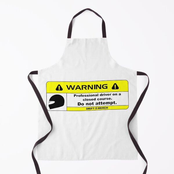 Artikelvorschau, Professioneller Fahrer auf einem geschlossenen Kurs Funny Warning Disclaimer entworfen und verkauft von driftmerch.