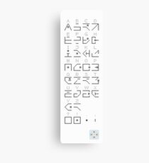 Hollowed Alphabet Canvas Print