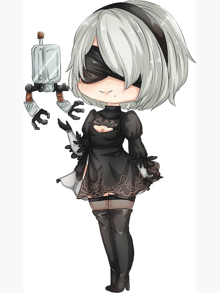 "Nier: Automata 2B Chibi Design" Poster For Sale By OldSpicy25 | Redbubble