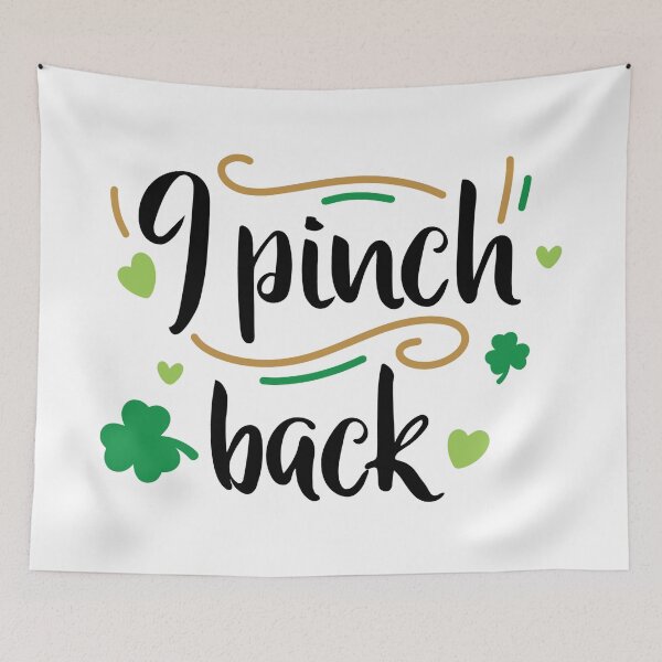 Item preview, I Pinch Back Happy St Patrick’s Day Green Irish Holiday Lucky Clover designed and sold by Sunny Collections.
