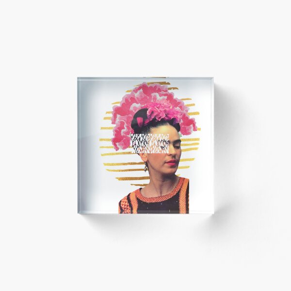 Artikelvorschau, Frida Kahlo, Collage, Aquarellblumen entworfen und verkauft von Adriana C (All about Frida).