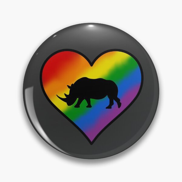 Item preview, Rainbow Heart Rhino designed and sold by taylorrowan.
