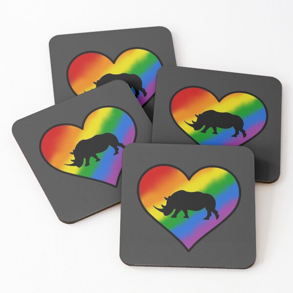 Item preview, Rainbow Heart Rhino designed and sold by taylorrowan.