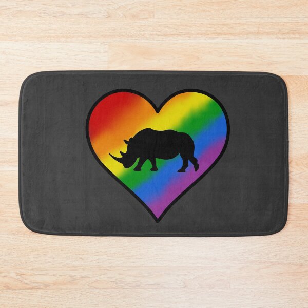 Item preview, Rainbow Heart Rhino designed and sold by taylorrowan.