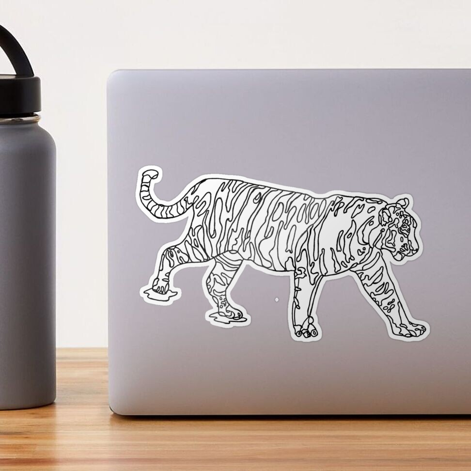 wild bengal tiger line art pattern design  Photographic Print for Sale by  Janckevannwyk