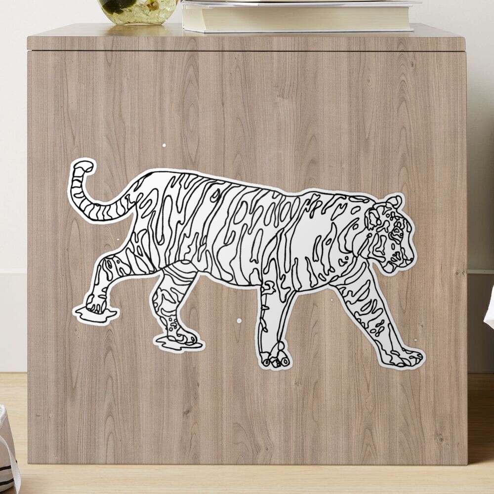 wild bengal tiger line art pattern design  Photographic Print for Sale by  Janckevannwyk