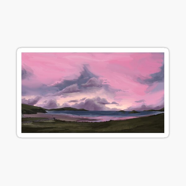 Sunset in St. Davids Sticker