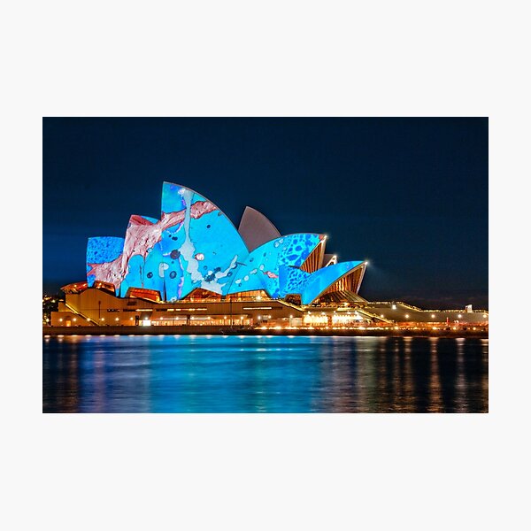 Vivid Opera House from Circular Quay Photographic Print