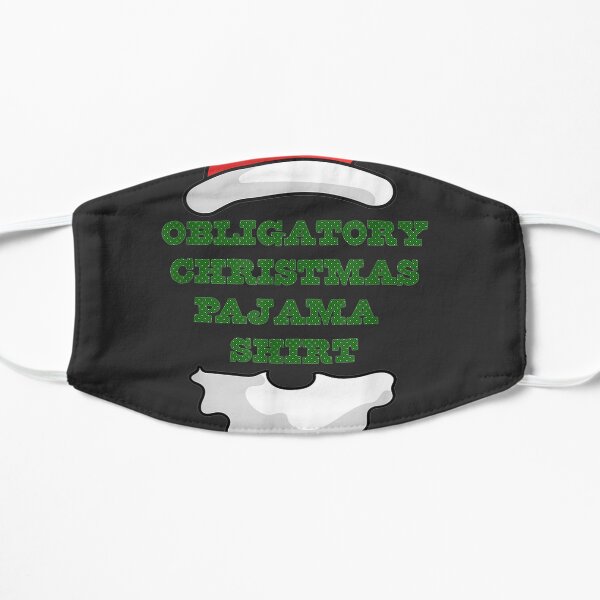 Funny Obligatory Christmas Pajama Top Santa Beard Mask