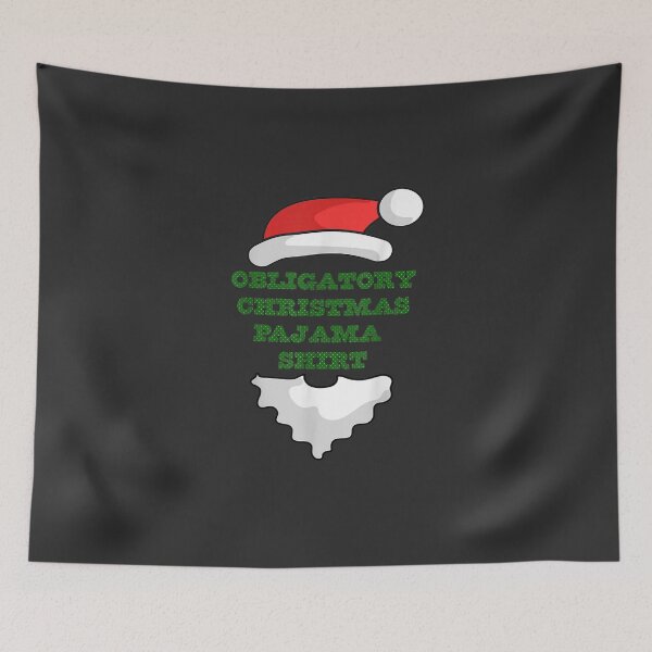 Item preview, Funny Obligatory Christmas Pajama Top Santa Beard designed and sold by CatherineRogers.
