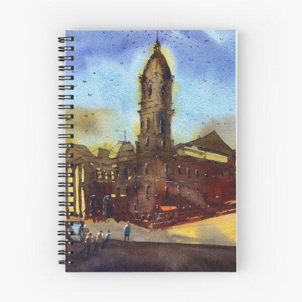 Item preview, Melbourne Landmarks - Melbourne Town Hall Impressionist Watercolor Painting designed and sold by darrenyeoart.