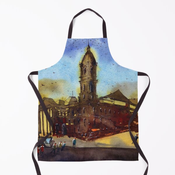 Item preview, Melbourne Landmarks - Melbourne Town Hall Impressionist Watercolor Painting designed and sold by darrenyeoart.