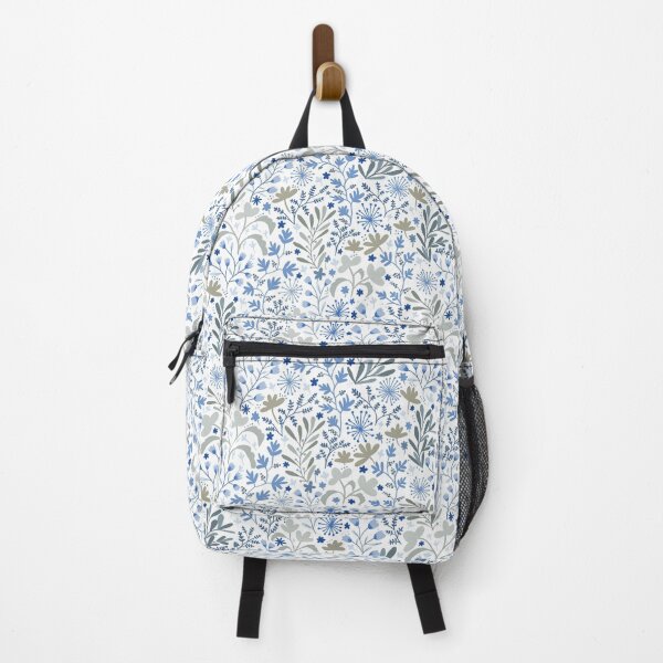 Item preview, Floral Blue Grass Pattern designed and sold by creativinchi.