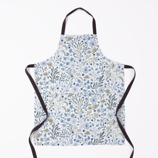 Item preview, Floral Blue Grass Pattern designed and sold by creativinchi.